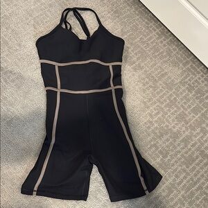 Black and Gray Halter Jumpsuit